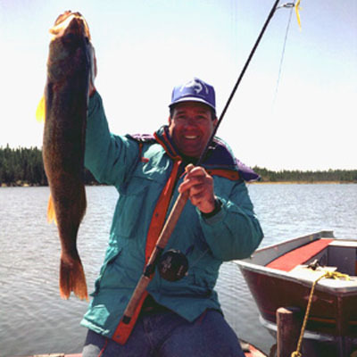 One of Joe's world record Walleye, on a fly