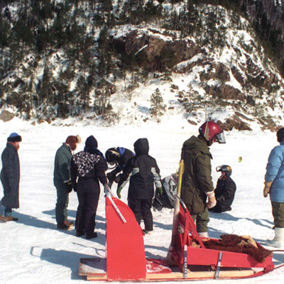 Fishing trhough the ice in deep water is a real pr