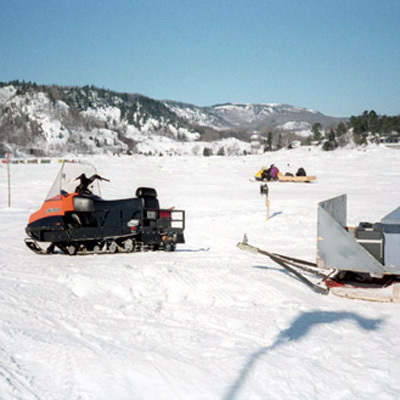 Our transportation out on the ice