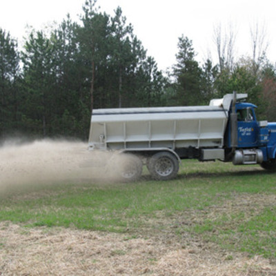 Liming a food plot 2