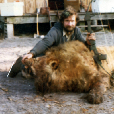 African Lion with bow