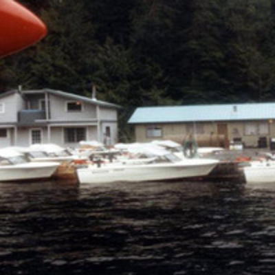 Arriving at floating lodge